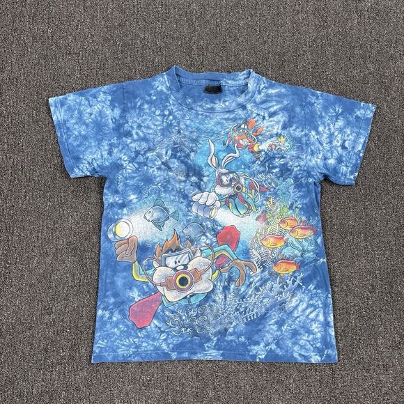 VTG 1998 T-Scuba T Shirt Bugs Bunny Print Single Stitch Warner Bros Size Medium - Picture 1 of 8